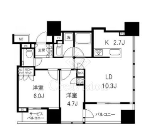 ウェリスタワー千代田岩本町　206号室　間取り