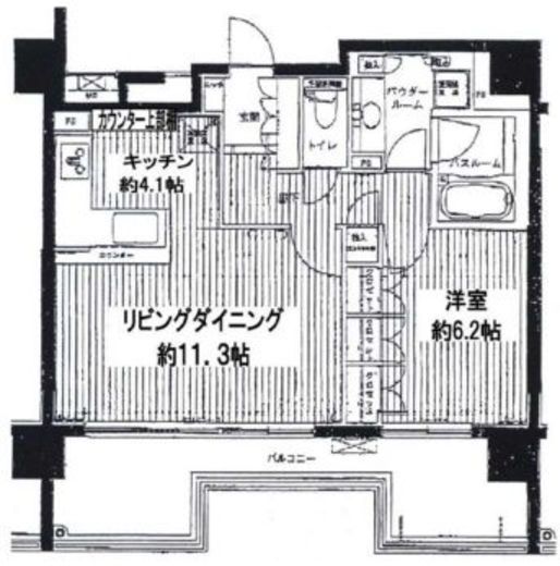 サンフル芝浦キャナルオーパス　402号室　間取り