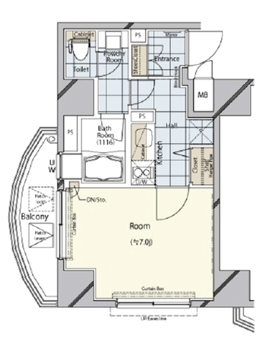 コンシェリア芝公園D's　501号室　間取り