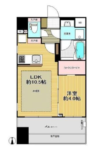 シティインデックス秋葉原　201号室　間取り