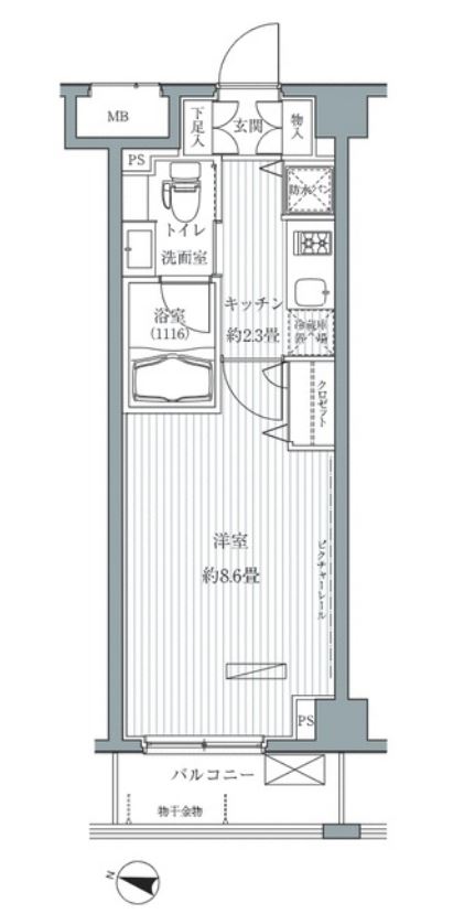 メゾンカルム西新宿　111号室　間取り