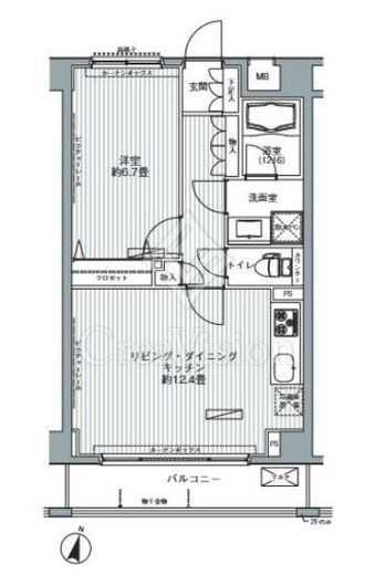 メゾンカルム西新宿　307号室　間取り