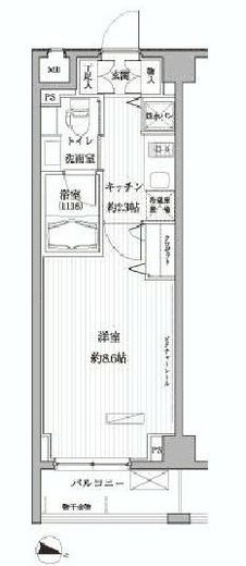 メゾンカルム西新宿　318号室　間取り