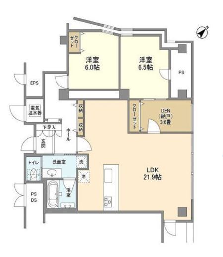 渋谷プロパティータワー　1508号室　間取り