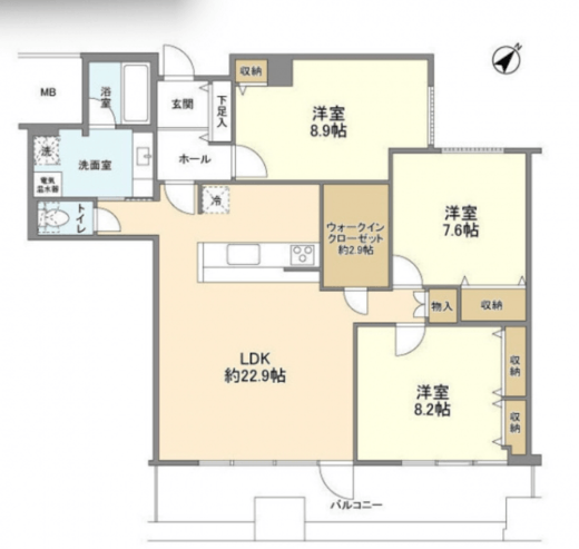 渋谷プロパティータワー　1303号室　間取り
