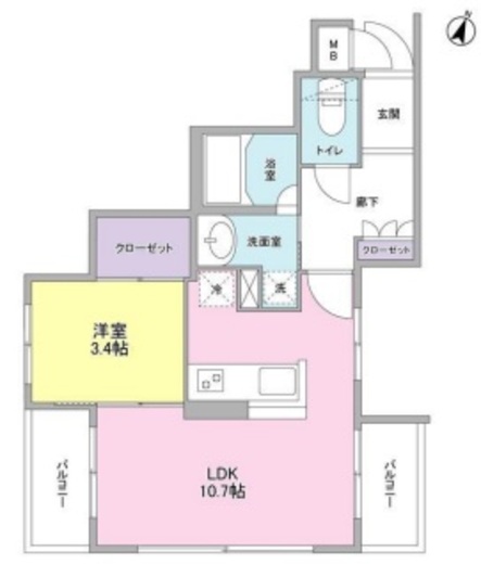 コンフォリア麻布台　401号室　間取り