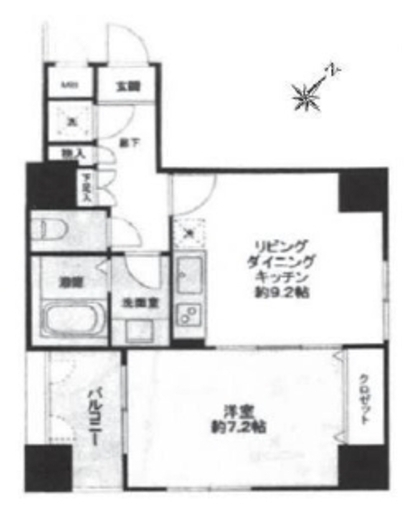 ロメック勝どき　601号室　間取り