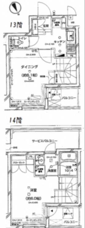 グラーサ銀座イースト　1308号室　間取り