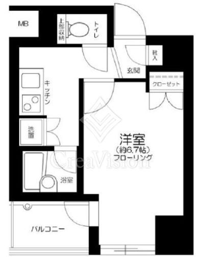 グラーサ銀座イースト　1109号室　間取り