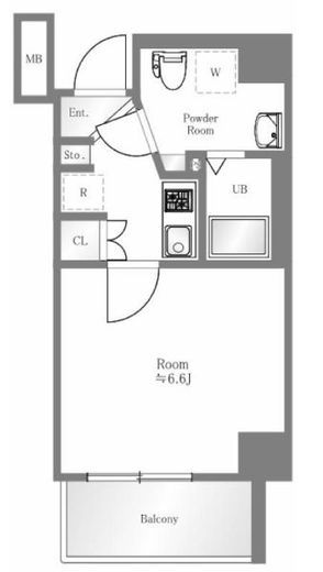 ヴァローレスパジオ清澄白河　606号室　間取り