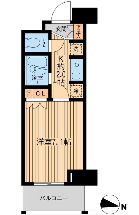 エコロジー東陽町プロセンチュリー　1207号室　間取り