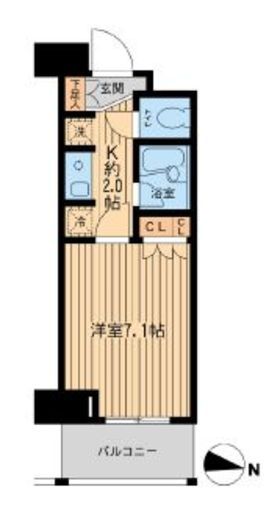エコロジー東陽町プロセンチュリー　1112号室　間取り