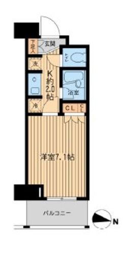 エコロジー東陽町プロセンチュリー　1205号室　間取り