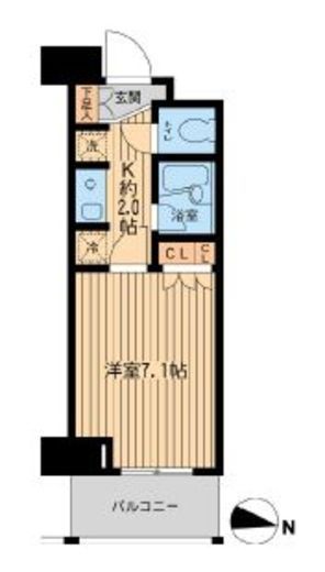 エコロジー東陽町プロセンチュリー　1210号室　間取り