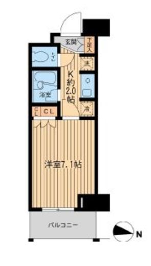 エコロジー東陽町プロセンチュリー　411号室　間取り