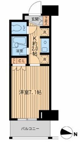 エコロジー東陽町プロセンチュリー　711号室　間取り
