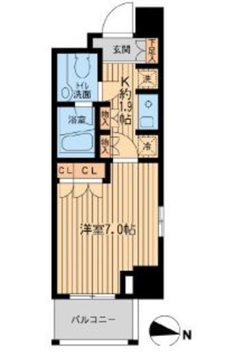 エコロジー東陽町プロセンチュリー　913号室　間取り