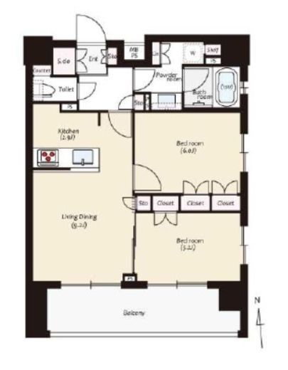 クリオ東神田　1003号室　間取り