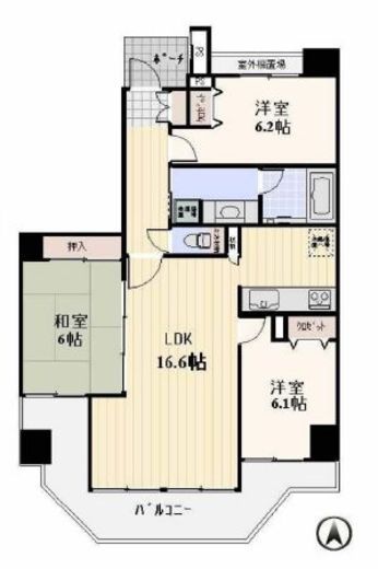 プロスペクト清澄庭園　1203号室　間取り
