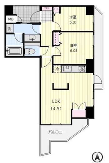 プロスペクト清澄庭園　207号室　間取り