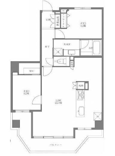プロスペクト清澄庭園　804号室　間取り