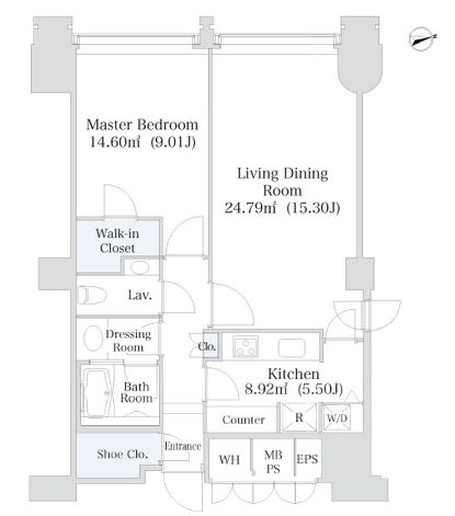 ラ・トゥール千代田　2211号室　間取り