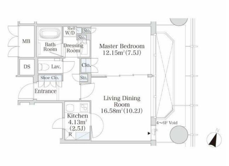 プラティーヌ御茶ノ水　506号室　間取り