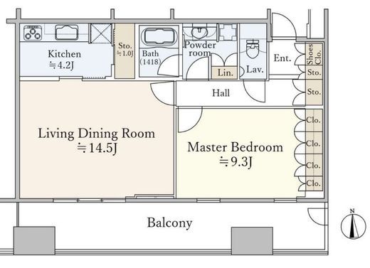 東京タイムズタワー　3103号室　間取り
