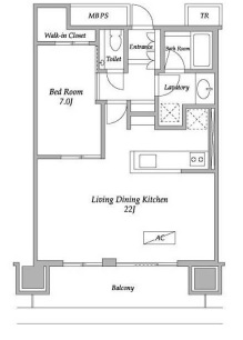 ワテラスタワーレジデンス　3412号室　間取り