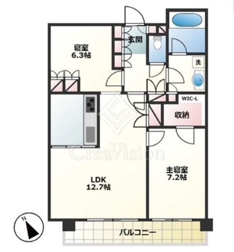 ワテラスタワーレジデンス　20F1号室　間取り
