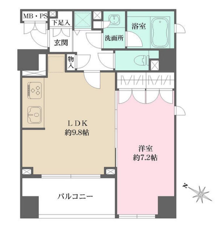 パークハウス渋谷山手　902号室　間取り