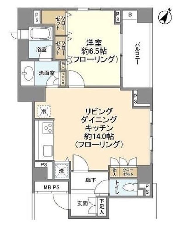 パークハウス渋谷山手　2F号室　間取り
