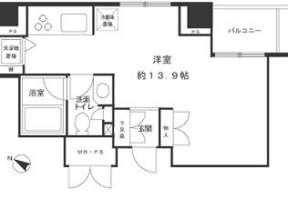 パークハウス渋谷山手　604号室　間取り