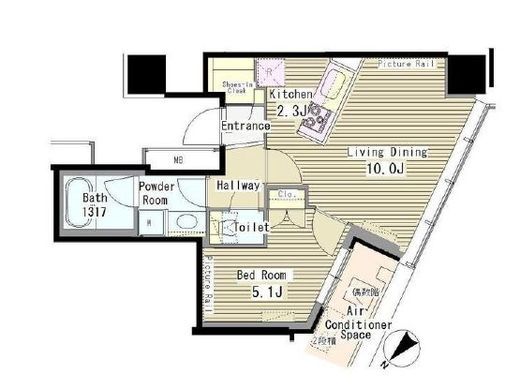 マイタワーレジデンス　1112号室　間取り