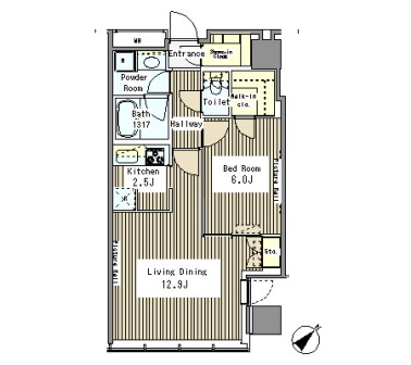 ＭＹ　ＴＯＷＥＲ　ＲＥＳＩＤＥＮＣＥ　1607号室　間取り
