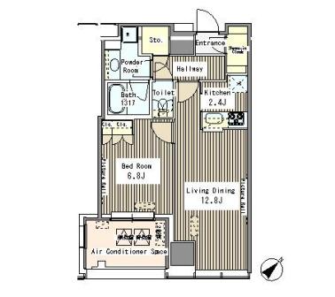 ＭＹ　ＴＯＷＥＲ　ＲＥＳＩＤＥＮＣＥ　1808号室　間取り
