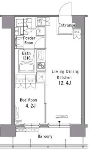 パークアクシス東陽町　1209号室　間取り