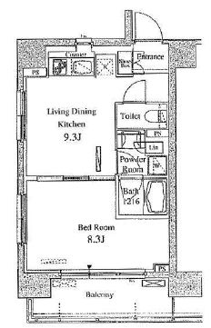 パークアクシス東陽町　1501号室　間取り