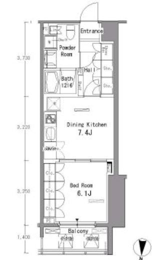 パークアクシス東陽町　207号室　間取り