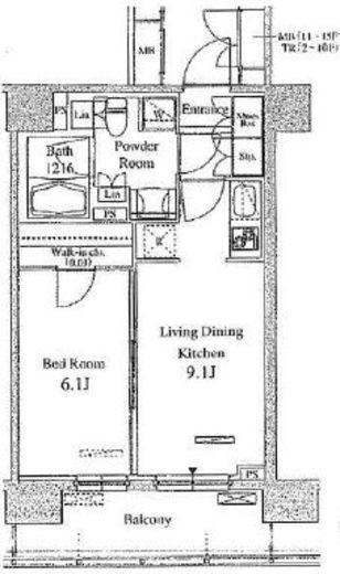 パークアクシス東陽町　503号室　間取り
