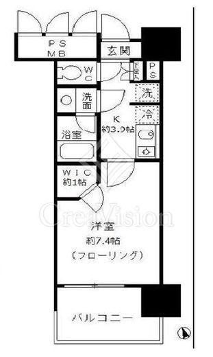 フォンテーヌ芝浦　307号室　間取り