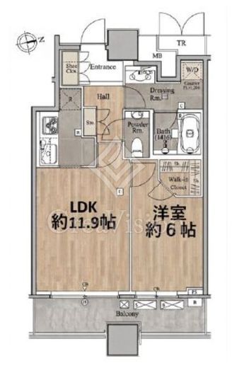 ザ・タワーズ台場 ウエスト　3F4号室　間取り