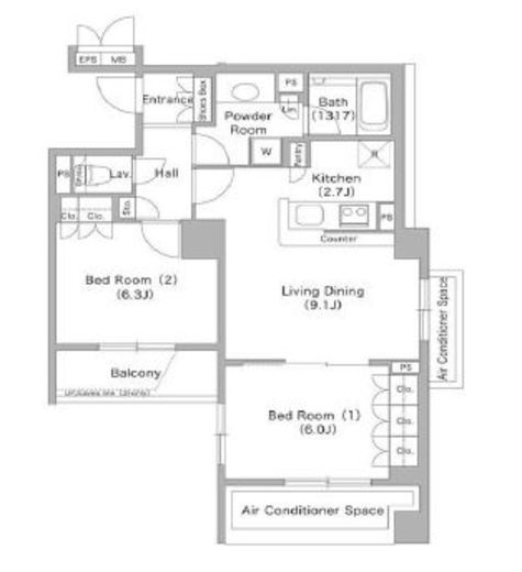 コンフォリア文京春日　307号室　間取り