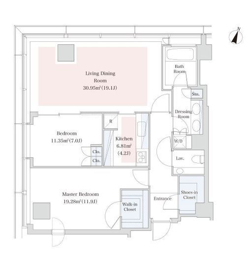 ラ・トゥール青葉台　2301号室　間取り