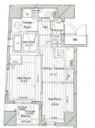 レックス赤坂レジデンス　205号室　間取り