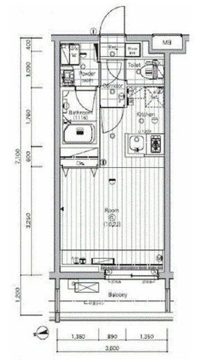 シーフォルム東新宿　404号室　間取り