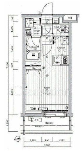 シーフォルム東新宿　402号室　間取り