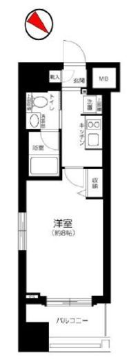 ZOOM池尻大橋　401号室　間取り