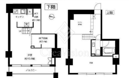 FLAMP　1004号室　間取り