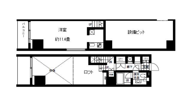 ボルト東新宿　806号室　間取り